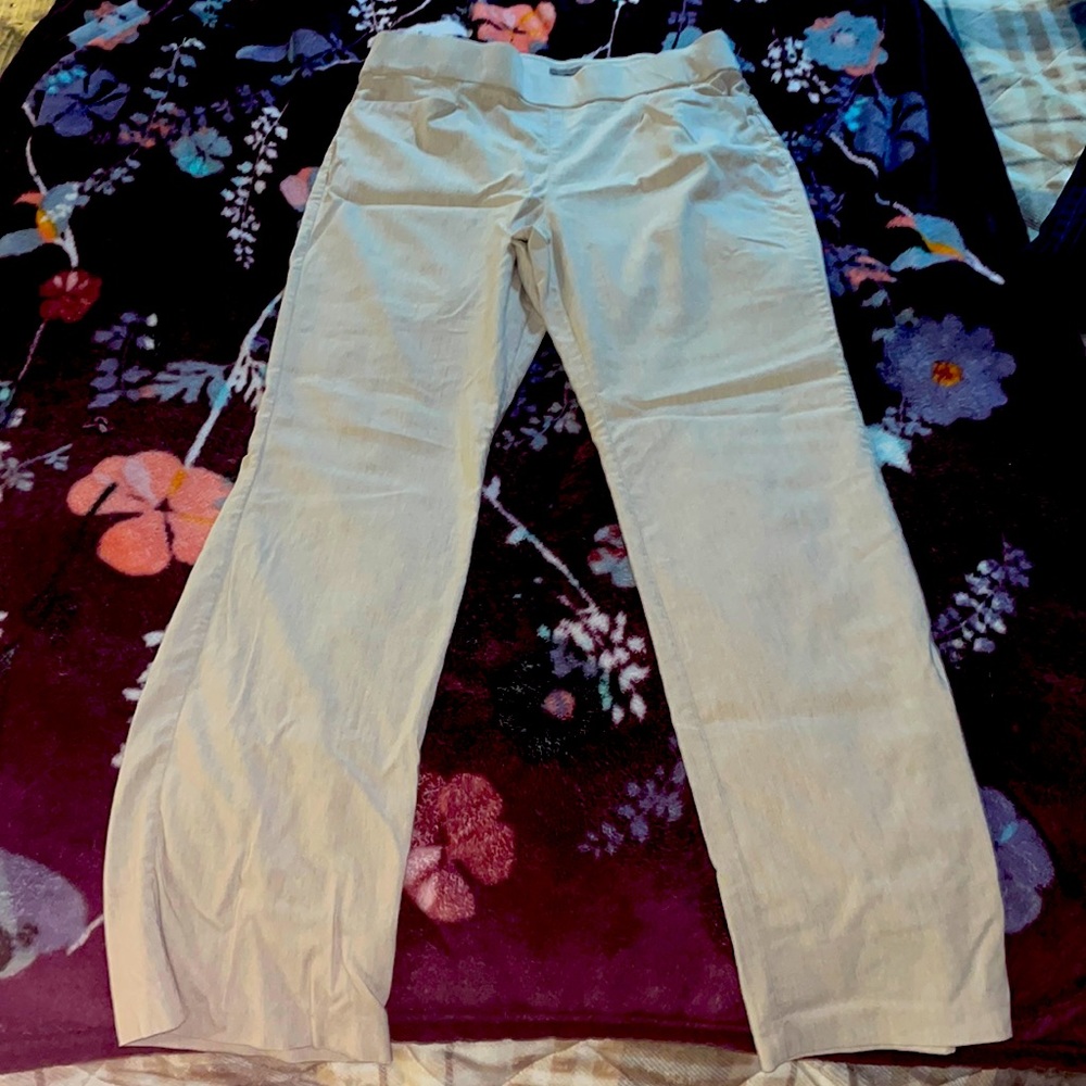 Pull on dress pants- light tan